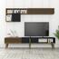 Milen Walnut and Anthracite TV-fal