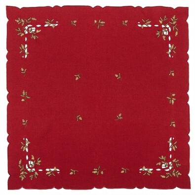 Vianočný obrus imelo červená, 35 x 35 cm