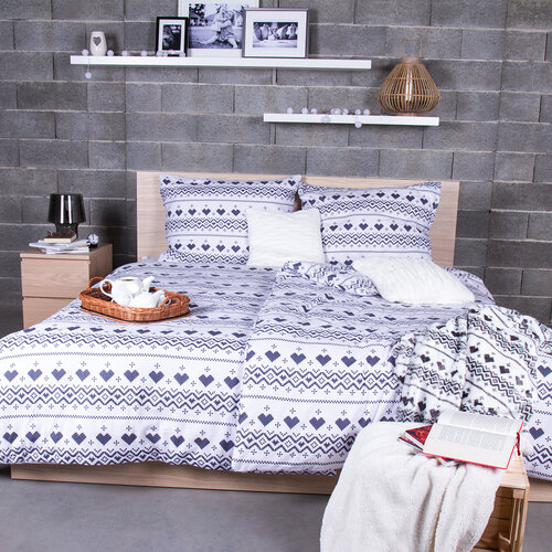 4Home Pościel flanelowa Nordic Love, 140 x 200 cm, 70 x 90 cm
