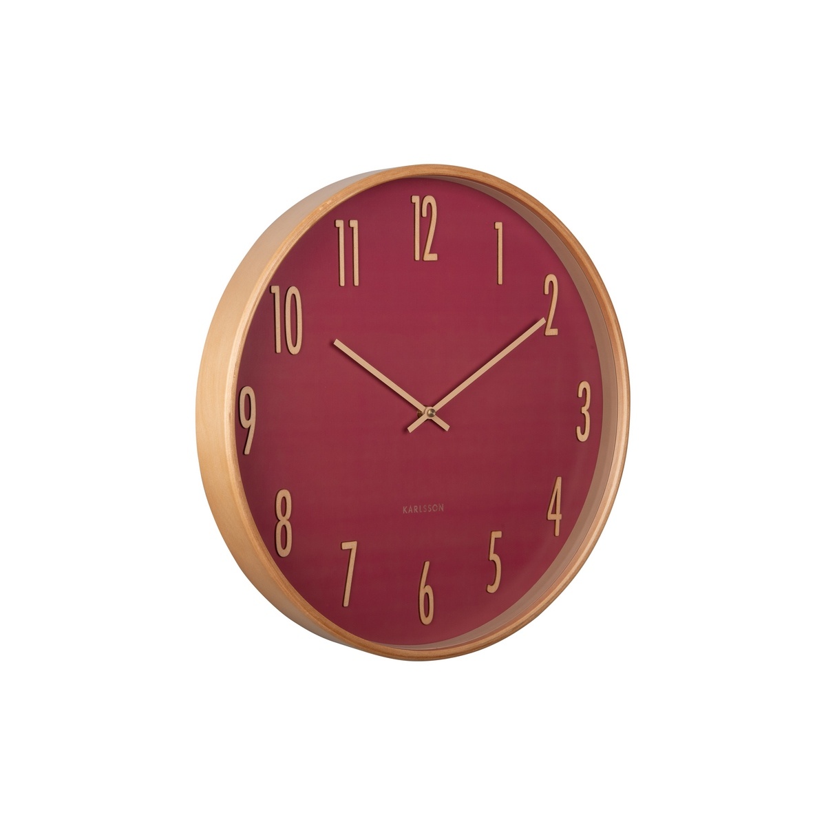 Dizajnové nástenné hodiny Karlsson 5996RD červené,priemer 40 cm