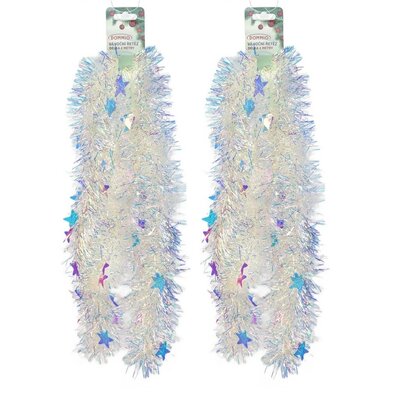 Bogata božična veriga z mavričnim učinkom Zvezde,2 m, KOMPLET 2 KOSOV