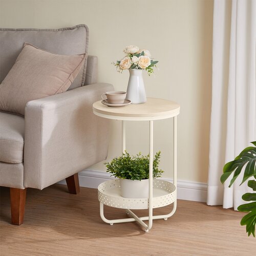 Beistelltisch E1015 CRM, Cremefarben