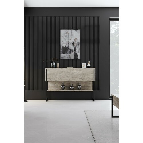Komoda Luxe Travertine and Black