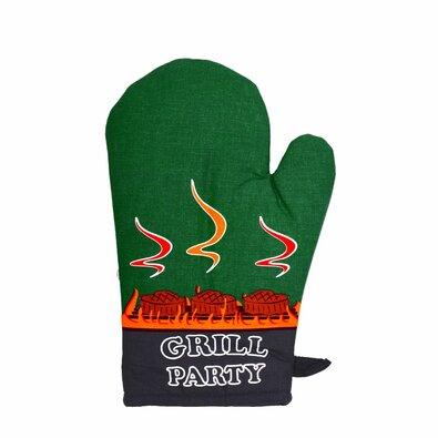 Küchenhandschuh Grill party Grün, 18 x 28 cm