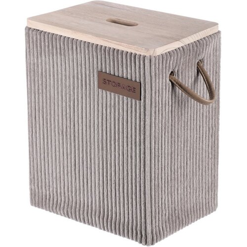 Autronic Set of 5 fabric storage boxes, grey