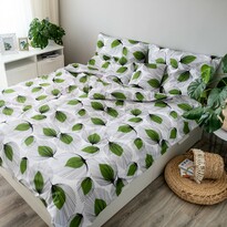 Lenjerie de pat din bumbac Frunze, verde, 140 x 200 cm, 70 x 90 cm, 40 x 40 cm Lenjerie de pat din bumbac Frunze, verde, 140 x 200 cm, 70 x 90 cm, 40 x 40 cm