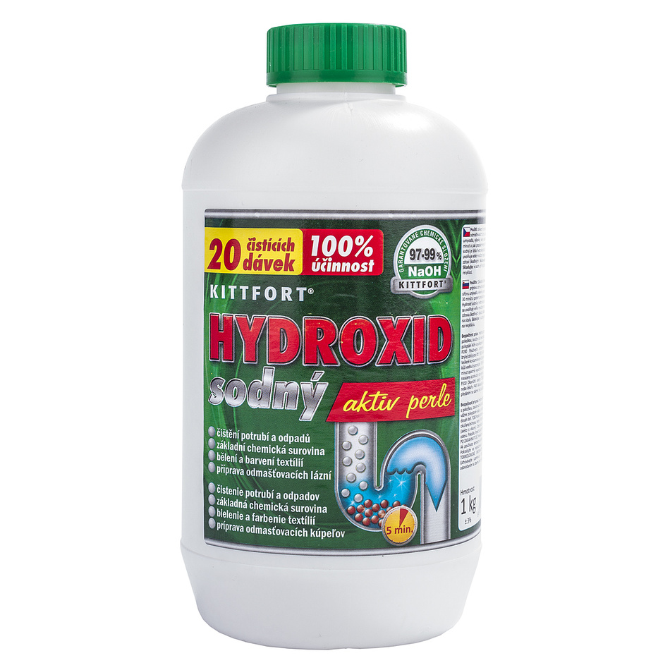 Obrázok KITTFORT Hydroxid sodný - 1 Kg