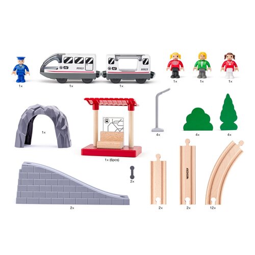 Woody Vláčkodráha - Osmička, 45 darab