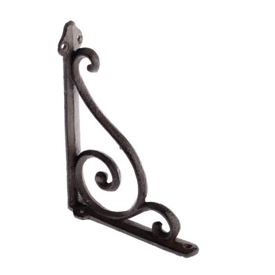 Gusseisenhalter für Regal Marnay Schwarz, 16,8 x 12,5 x 2,5 cm