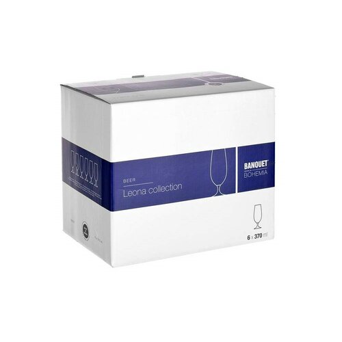 Banquet 6-delni set pivskih kozarcev LEONA 370 ml