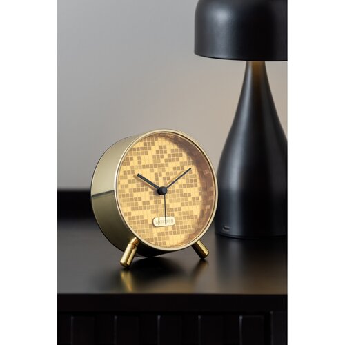 Karlsson 6004GD design ébresztőóra arany, 11 cmátmérővel
