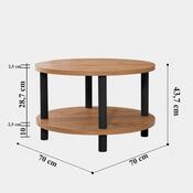Couchtisch Roby Atlantic Pine and Black