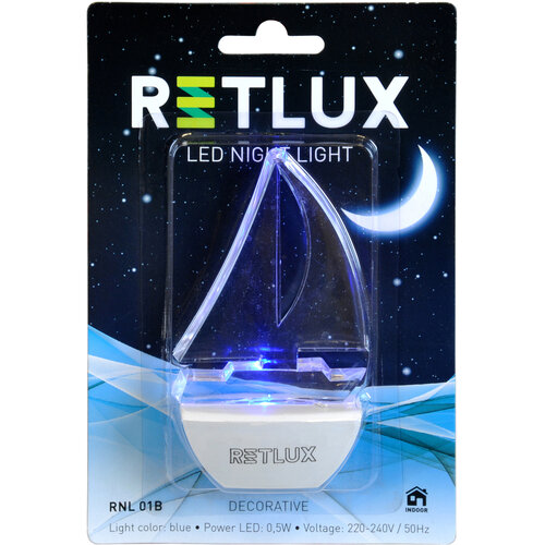 Retlux LED Światełko nocne, statek, niebieski