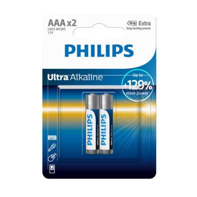 Philips Batéria AAA 1,5 V Ultra Alkaline, 2 ks