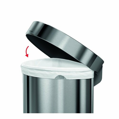 Simplehuman Coș cu pedale 45 L, oțel mat