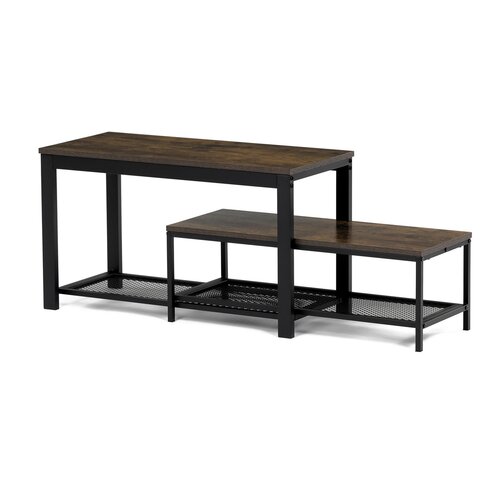 Schuhregal, 2-teiliges Set, Altholz