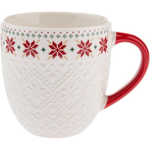 Porcelánový hrnček Pletený kvet 630 ml