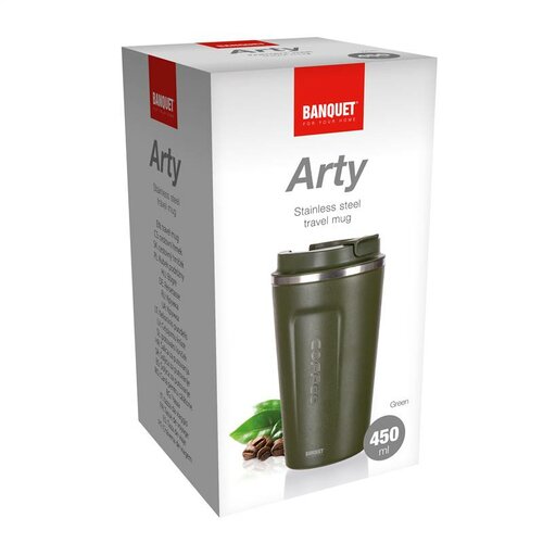 Banquet Thermobecher für Reisen ARTY 450 ml, grün