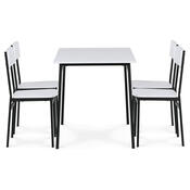 Jídelní set pro 4 osoby CORE White, černá konstrukce