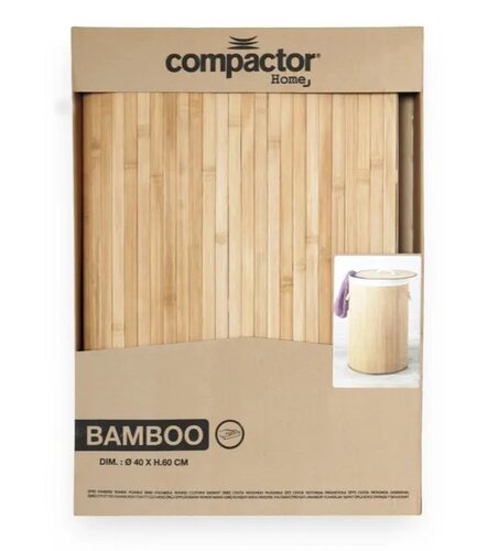 Compactor Koš na špinavé prádlo Bamboo kulatý,přírodní
