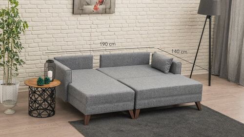 Klappecksofa Bella Corner Left 2 Grey