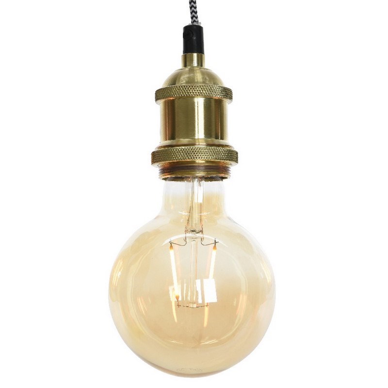 Hliníkové závesné svietidlo Konya zlatá, pr. 5 cm