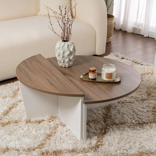 Couchtisch Orion Walnut White
