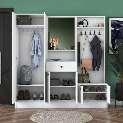 Set de mobilier pentru hol Mio White II