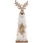 Vianočný drevený Sob Ervín biela, 30 cm