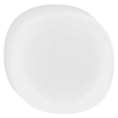 Altom White harmony opálüveg tányérkészlet 28 cm, 6 db