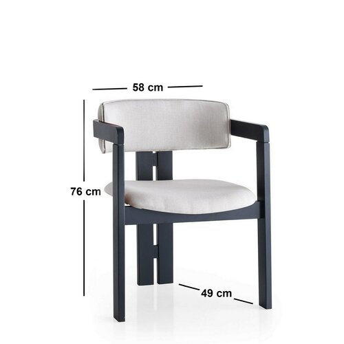 Scaun de sufragerie CO Cream and Black