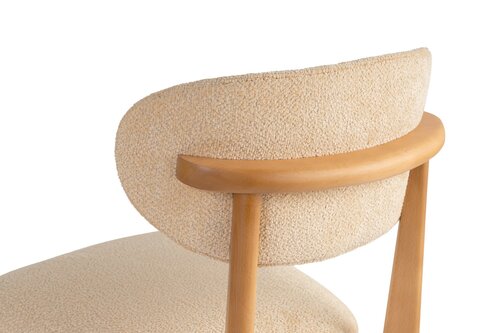 Esszimmerstuhl-Set Lionte Beige and Light Oak, 2 Stück