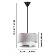Lampa wisząca Cake - Grey, Silver