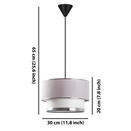 Lampa wisząca Cake - Grey, Silver