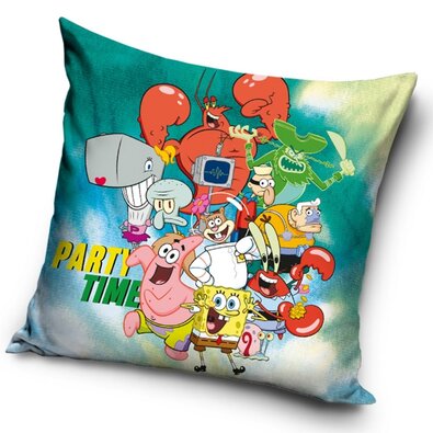 Prevleka za blazino Sponge Bob Party Time, 40 x 40cm