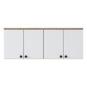 Nástěnná skříňka Bany Walnut and White