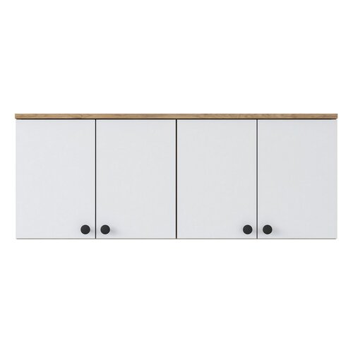 Dulap de perete Bany Walnut and White