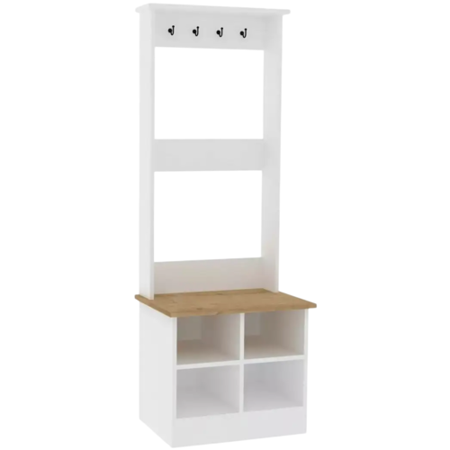 Vešiak s botníkom Mare White and Sapphire Oak