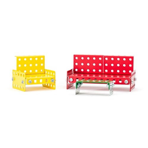 Merkur 48018 - Accesorii pentru căsuța de păpuși -mobilier, 219 piese