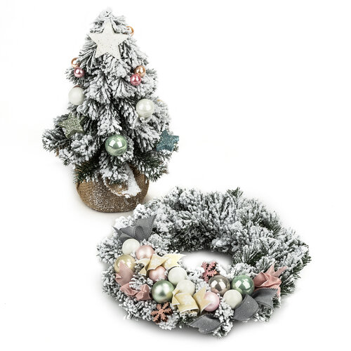 Vánoční věnec Orbio šedá, pr. 25 cm