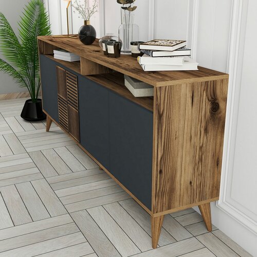 Schrank Milan 2 Walnut and Anthracite