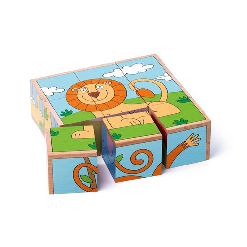 Woody Leseni kocke Kubus Eksotične živali