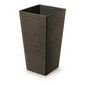 FURU SQUARE ECO WOOD virágtartó betéttel 24 cm, sötétbarna