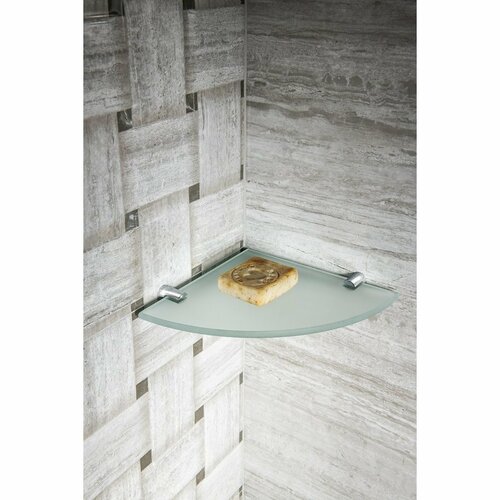 SAPHO XR008 X-Round üvegpolc tartó 8 mm, ezüst