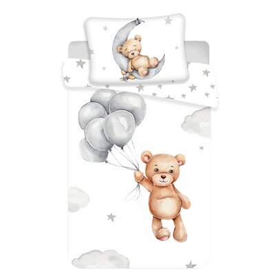 Bawełniana pościel dziecięca do łóżeczka Miś baby, 100 x 135 cm, 40 x 60 cm