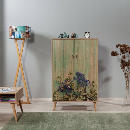 Schrank Mega Sonoma Oak Flowers I