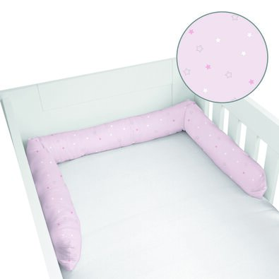 Ochraniacz do łóżeczka Kleiner Schatz różowy, 180 cm