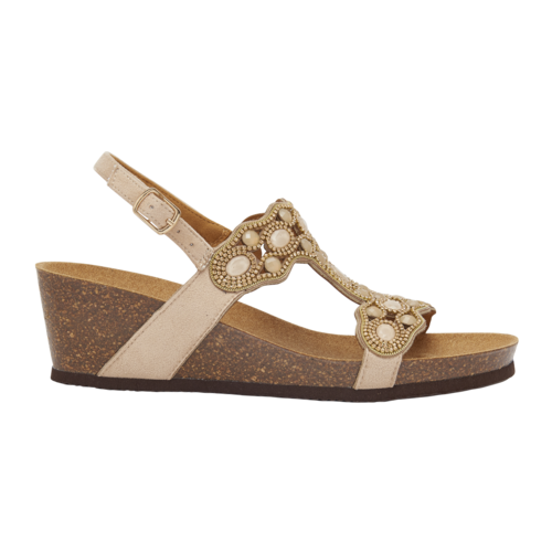 Scholl Sandali Lerici T-Bar beige, velikost 38