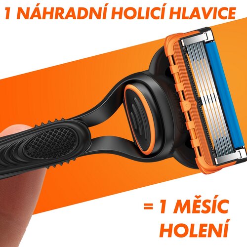 Gillette Náhradná hlavica 8 ks + holiaci gél Fusion5