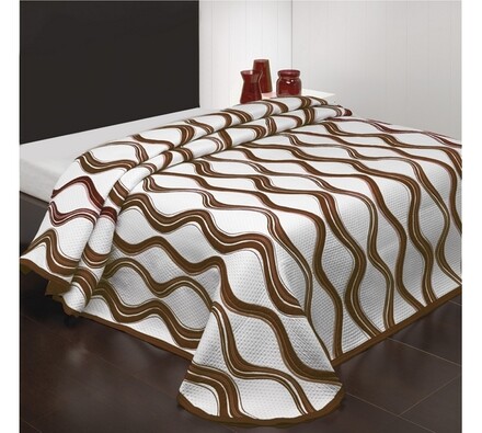 Přehoz na postel Airosa, béžovohnědý, 240 x 260 cm